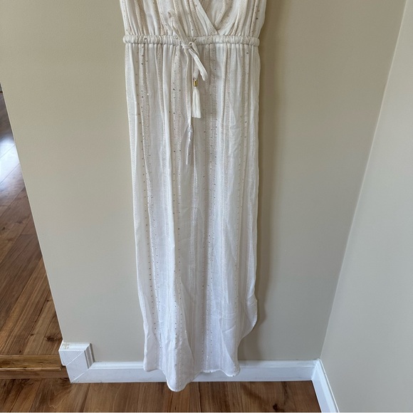 L*Space Kenzie Magic Hour Cover-Up Dress in Cream Metallic - Size XS - Picture 9 of 11